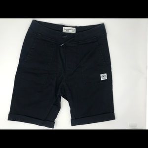 Abercrombie kids sz 11/12  black “denim”  shorts.